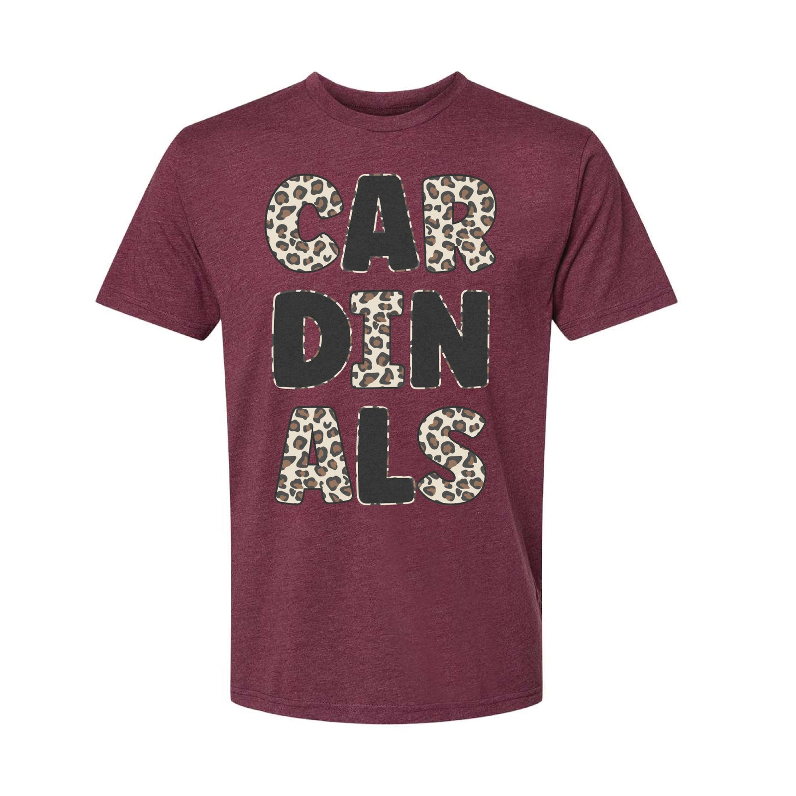 Stacked Leopard Cardinals Tee