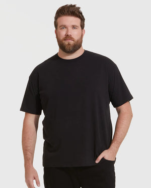 True Classic - Short Sleeve T-Shirt | Crew Neck | Black: XL