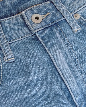 True Classic - Light Indigo Wash Straight Authentic Denim Jeans: 34L / 34