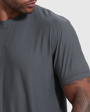 True Classic - Short Sleeve T-Shirt | Active | Crew Neck | Carbon: XL
