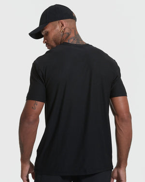 True Classic - Short Sleeve T-Shirt | Active | Crew Neck | Black: XL