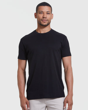 True Classic - Short Sleeve T-Shirt | Crew Neck | Black: XL