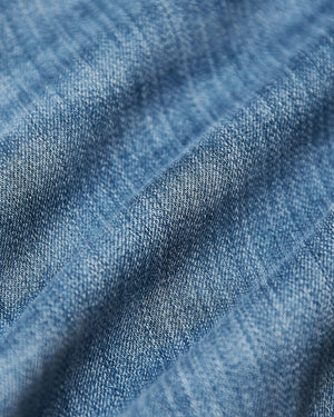 True Classic - Medium Indigo Wash Straight Comfort Stretch Jeans: 34L / 34