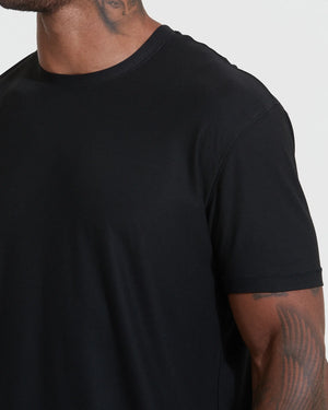 True Classic - Short Sleeve T-Shirt | Active | Crew Neck | Black: XL
